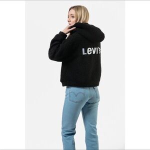 NWT Levi’s Black Sherpa Hoodie